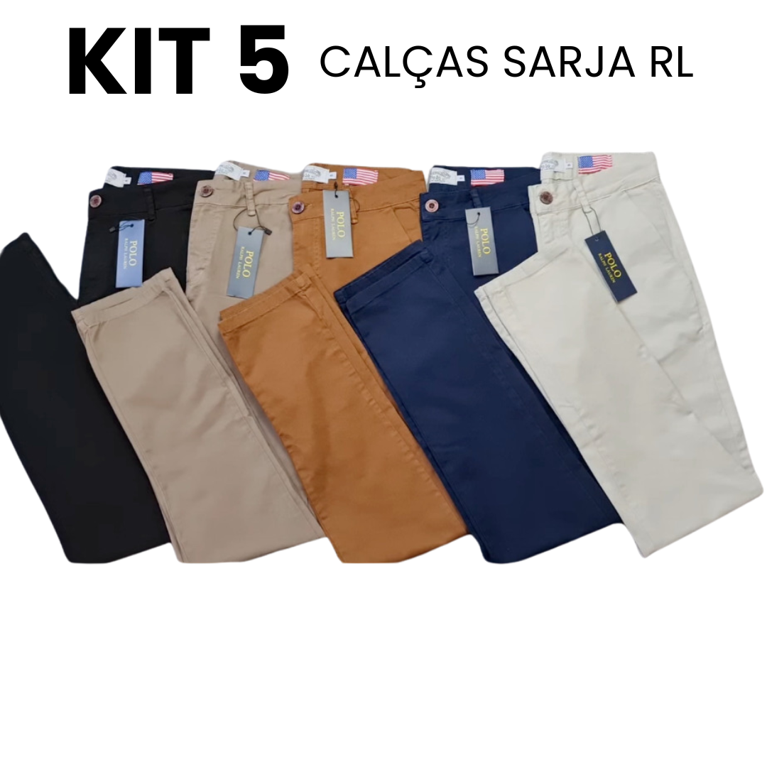 Kit 5 Calças Ralph Lauren Cores Mistas - Luxmi