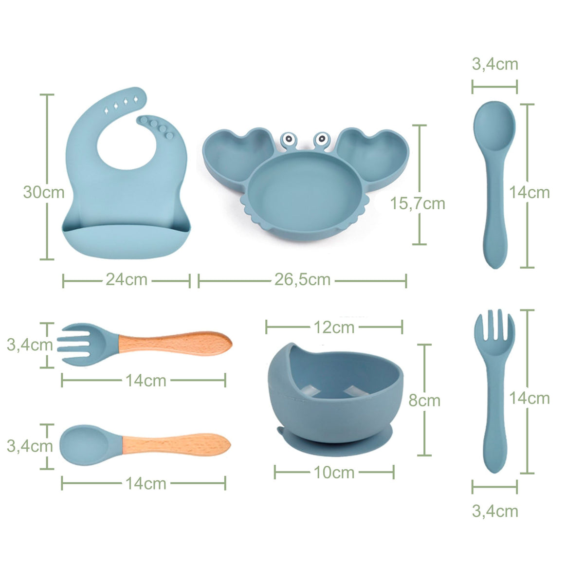 Kit Alimentação de Silicone para Bebês